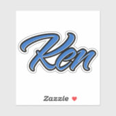 Ken Name blue Aufkleber Sticker Stickerset (Vel)