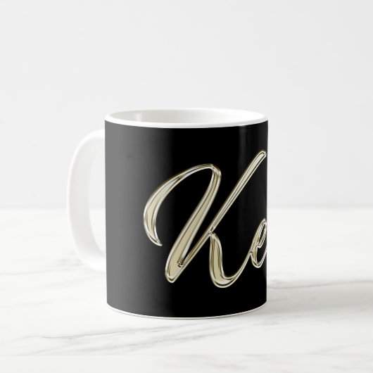 Ken Name whitegold Tasse Teetasse Kaffeetasse Koffiemok (Voorkant links)