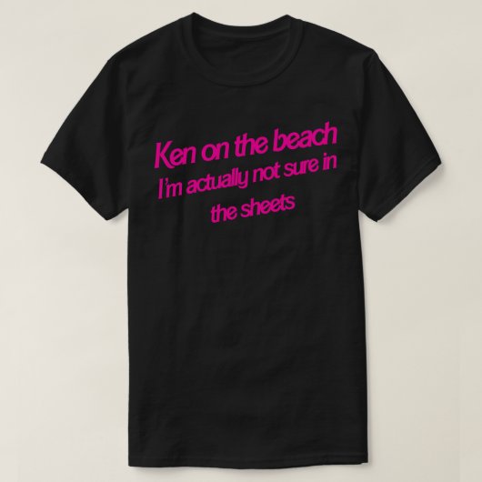 Ken op het strand t-shirt (Design voorkant)