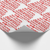 Ken Pistolen Vredesveiligheid, geen Pistolen Vrede Cadeaupapier (Hoek)