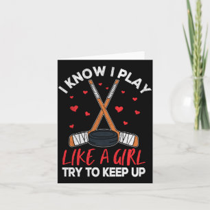 Ken Play Like A Girl IJshockey Voor Meisjes Hockey Kaart