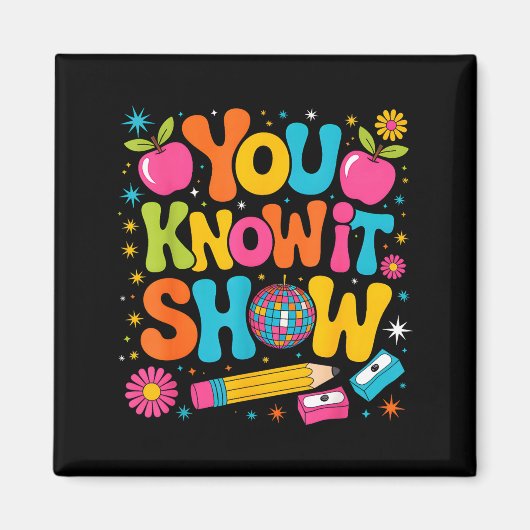 Ken Show Leraar Student Staat Toetsdag Magneet (Voorkant)