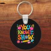 Ken Show Leraar Student Staat Toetsdag Sleutelhanger (Voorkant)