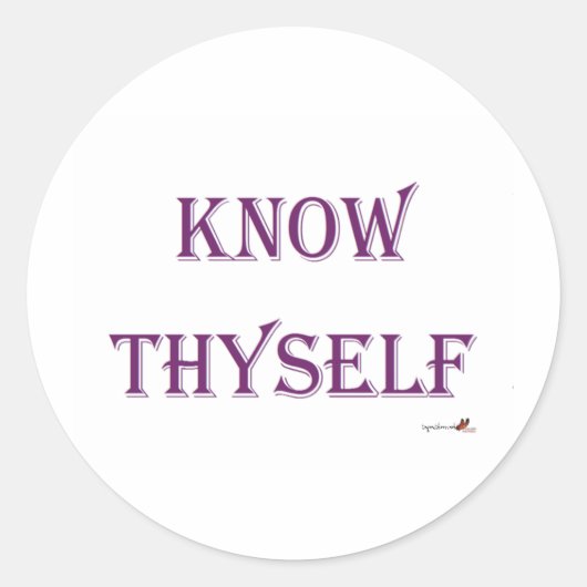 Ken Thyself Ronde Sticker (Voorkant)