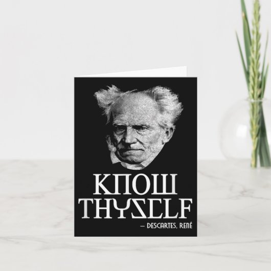 Ken Thyself Socrates Descartes Schopenhauer Philo Kaart (Voorkant)