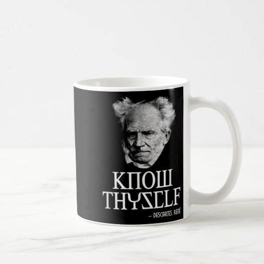 Ken Thyself Socrates Descartes Schopenhauer Philo Koffiemok (Rechts)