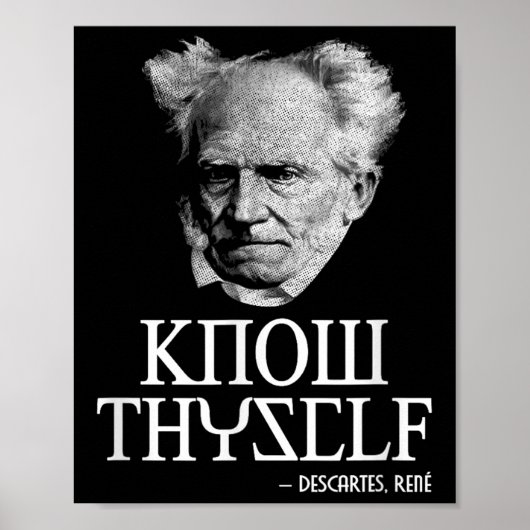 Ken Thyself Socrates Descartes Schopenhauer Philo Poster (Voorkant)