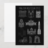 Ken uw architectuurstijlen Gebouwen Kaart (Voorkant / Achterkant)