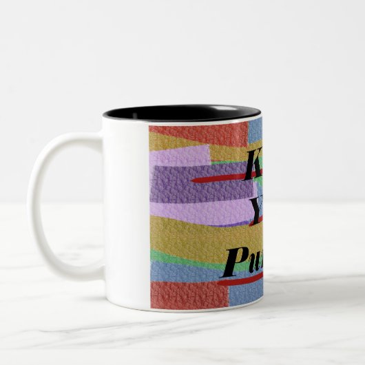 Ken Uw Doel Tweekleurige Koffiemok (Links)