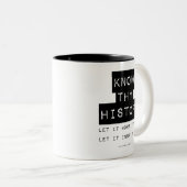 Ken Uw Geschiedenis Tweekleurige Koffiemok (Voorkant rechts)