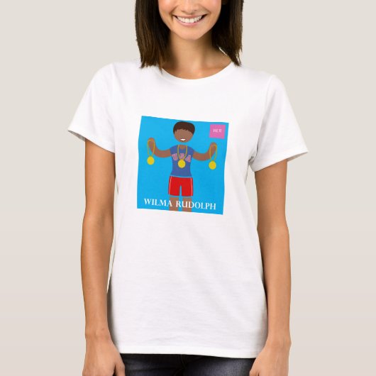 Ken Uw HERverhaal: Wilma Rudolph T-shirt (Voorkant)