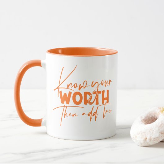 Ken Uw Inspirerend Motivatie Citaat van de Worth Mok (Met donut)