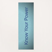 "Ken Uw Macht" Blauwe Toongradiënt van Tonen Yogamat (Voorkant)