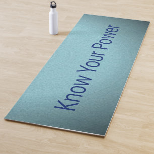 "Ken Uw Macht" Blauwe Toongradiënt van Tonen Yogamat