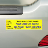 Ken uw niveaus SEDAC Bumpersticker (Op auto)