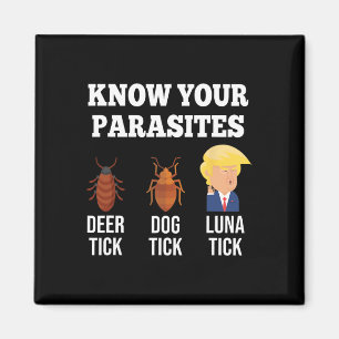 Ken uw parasieten Anti-Trump Funny Tick Resist Magneet