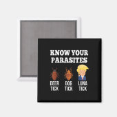 Ken uw parasieten Anti-Trump Funny Tick Resist Magneet (Voorkant / Achterkant)