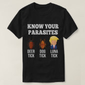 Ken Uw Parasieten Anti-Trump Luna Tick Resist.pn T-shirt (Design voorkant)