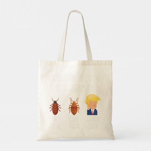 Ken Uw Parasieten Anti-Trump Luna Tick Resist.pn Tote Bag (Achterkant)