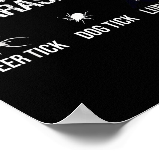 Ken uw parasieten - herten teken, hond teken, Luna Poster (Hoek)