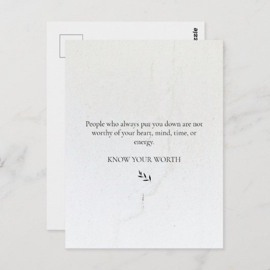 Ken uw prijsopgave Briefkaart (Voorkant / Achterkant)