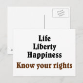 Ken uw rechten briefkaart (Voorkant / Achterkant)