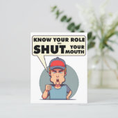 Ken uw rol en sluit uw mond. (Staand voorkant)