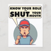Ken uw rol en sluit uw mond. (Achterkant)