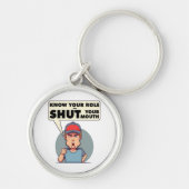 Ken uw rol en sluit uw mond. sleutelhanger (Voorkant)