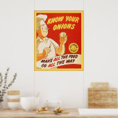 Ken Uw Uien ~ Poster WW2 van de V.S. (Keuken)