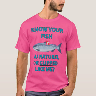 Ken uw vis au naturel of geknipt grappig Gevist T-shirt