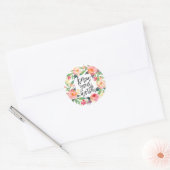 Ken Uw Worth, Boho Inspirerend Quote Ronde Sticker (Envelop)