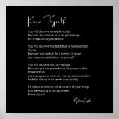 Ken uzelf inspirerend gedicht muur poster (Voorkant)