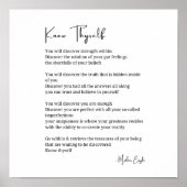 Ken uzelf inspirerend gedicht muur poster (Voorkant)