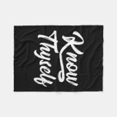 Ken Uzelf t Shirt Oude Gezegde Fleece Deken (Voorkant (Horizontaal))