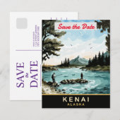 Kenai Alaska Bergmeer Trouw Uitnodiging (Voorkant / Achterkant)