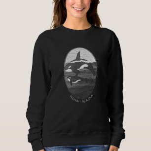 Kenai Alaska Orca Whale Graphic Souvenir Swea Trui