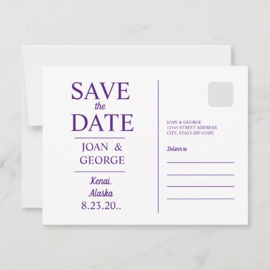 Kenai, Alaska,  Save The Date (Achterkant)