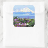 Kenai, Alaska schilderachtig foto Vierkante Sticker (Tas)