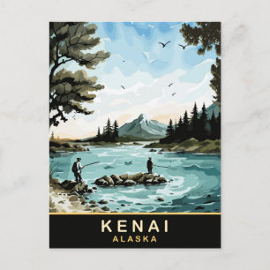 Kenai, Alaska, Vintage reizen Briefkaart