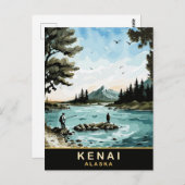 Kenai, Alaska, Vintage reizen Briefkaart (Voorkant / Achterkant)