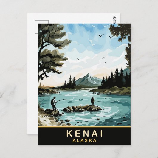 Kenai, Alaska, Vintage reizen Briefkaart (Voorkant / Achterkant)