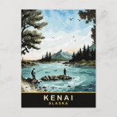 Kenai, Alaska, Vintage reizen Briefkaart (Voorkant)
