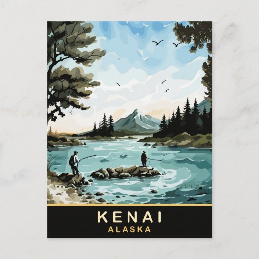 Kenai, Alaska, Vintage reizen Briefkaart (Voorkant)