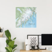 Kenai Fjords map poster (Thuiskantoor)