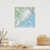 Kenai Fjords map poster (Keuken)