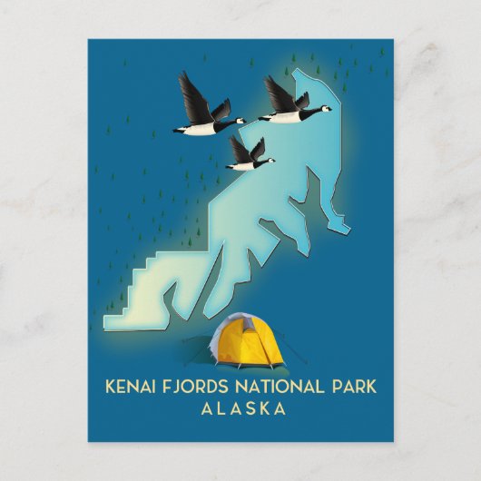 Kenai Fjords Nationaal Park Alaska Briefkaart (Voorkant)