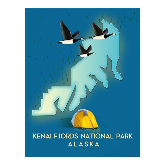Kenai Fjords Nationaal Park Alaska Foto Afdruk (Voorkant)
