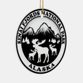 Kenai Fjords Nationaal Park Alaska-mose-versiering Keramisch Ornament (Rechts)