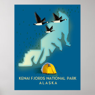 Kenai Fjords Nationaal Park Alaska Poster